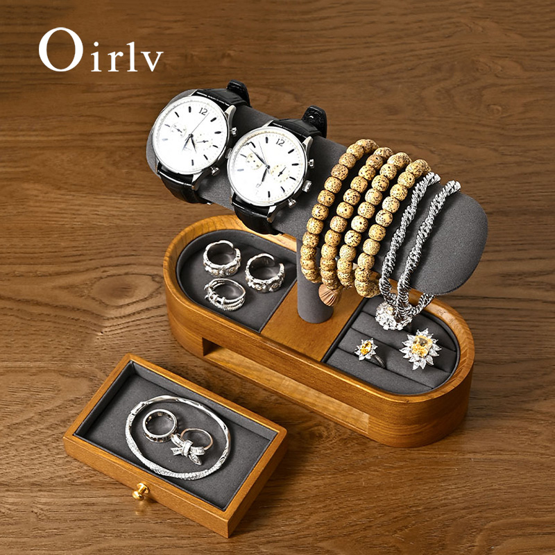Jewelry Making Organizer Box - Oirlv خشب متين ساعة منظم الرف