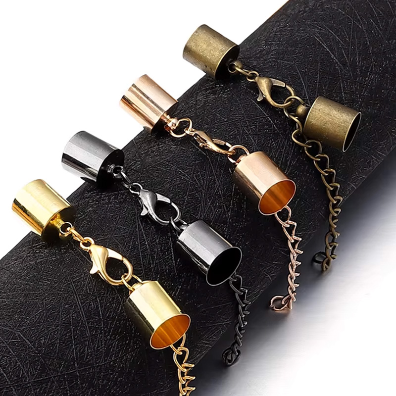 Jewelry Making Materials - 10 مجموعات الجلود الحبل نهاية قبعات