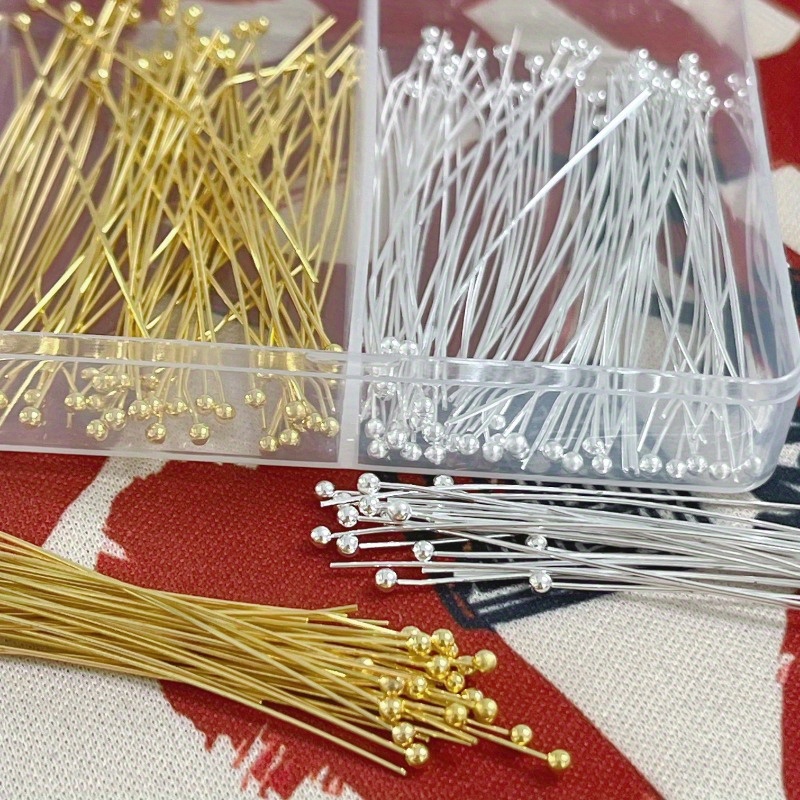 Jewelry Making Diy Kit - 200 قطعة دبابيس الكرة النحاسية مجموعة