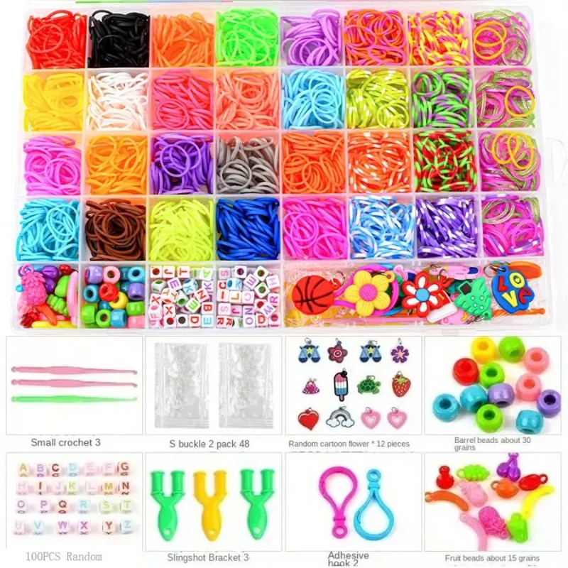 Jewelry Making Diy Kit - 4300 قطعة+ من أربطة المطاط الملونة