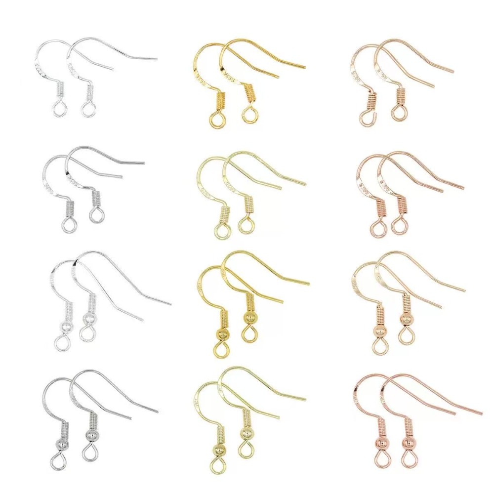 Jewelry Making Earrings - خطافات أقراط مطلية بالذهب 100 قطعة،