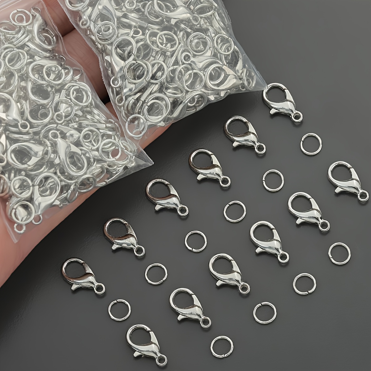 1/2/300 قطعة مشابك جراد البحر  - مراجعة Jewelry Making Hoops وسعره