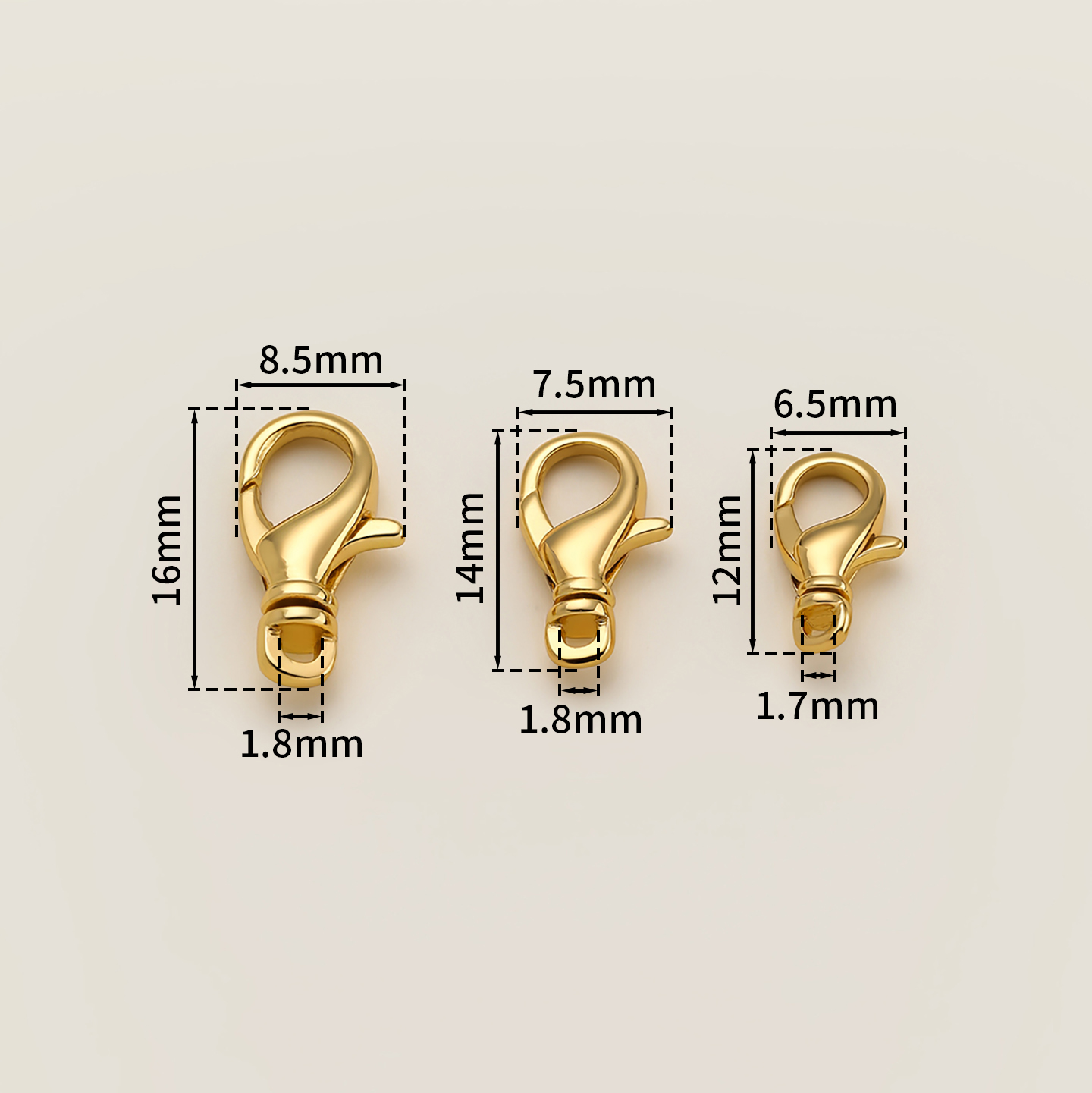 قطعتان من مشابك اللوبستر الدوا - مراجعة Jewelry Making Gold وسعره