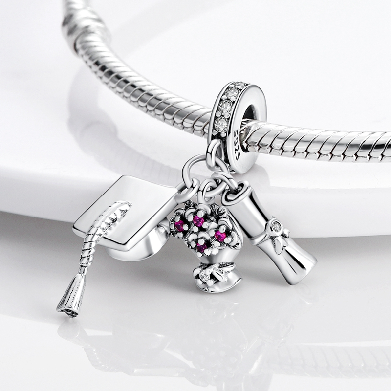 خرز تعليق على شكل قبعة التخرج، - مراجعة Jewelry Making Diploma وسعره