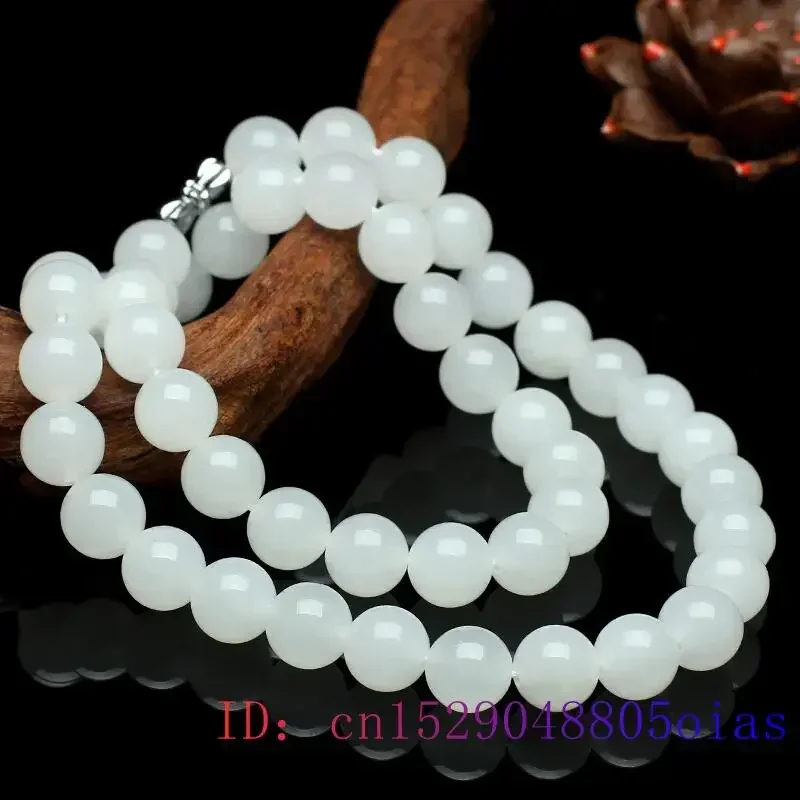 اليشم الأبيض مطرز خرز قلادة خا - مراجعة Jewelry Making Parts وسعره
