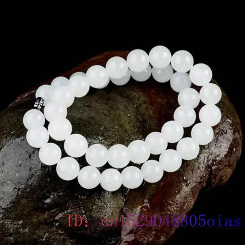 اليشم الأبيض مطرز خرز قلادة خا - مراجعة Jewelry Making Parts وسعره