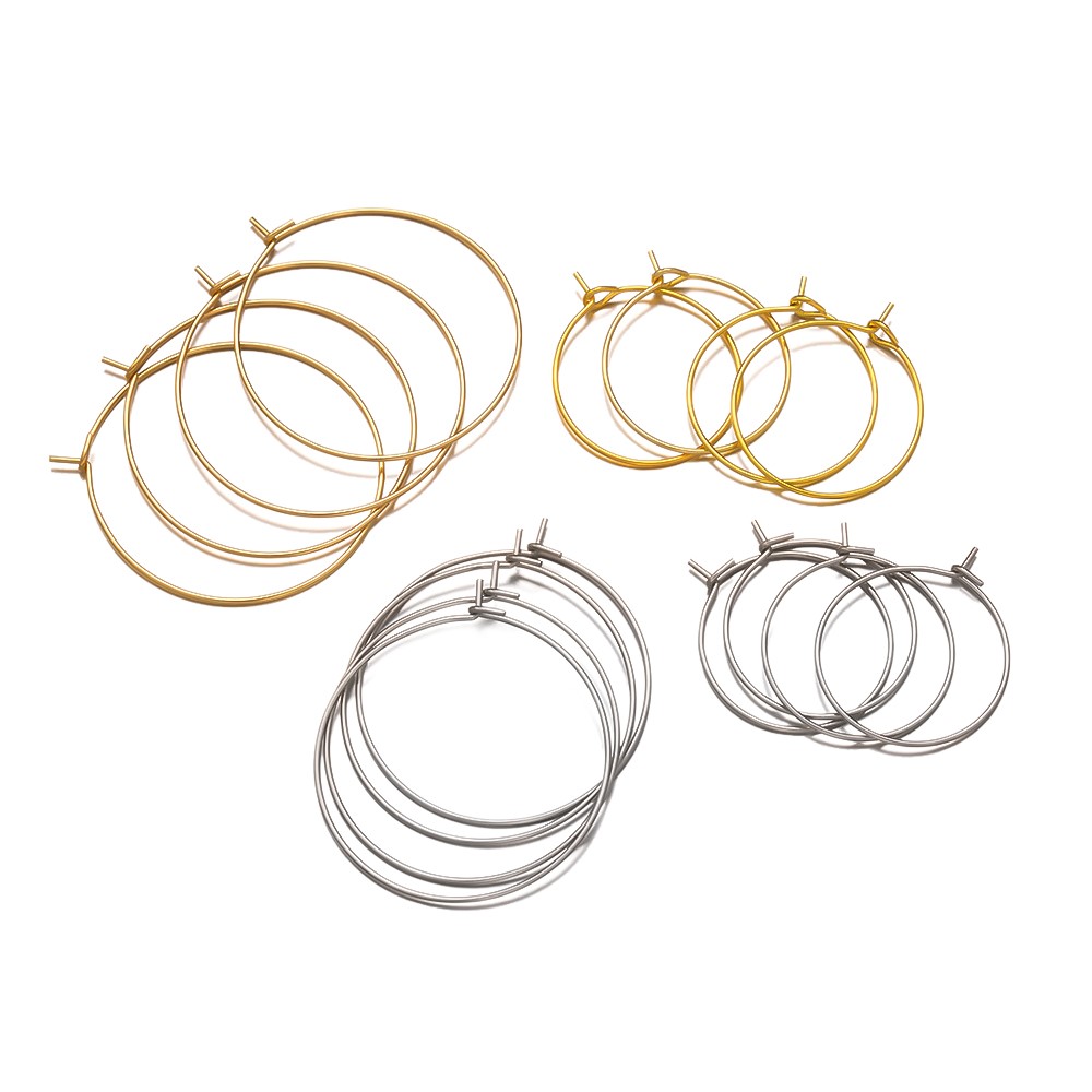 50 قطعة من حلقات الأقراط الدائ - مراجعة Jewelry Making Gold وسعره