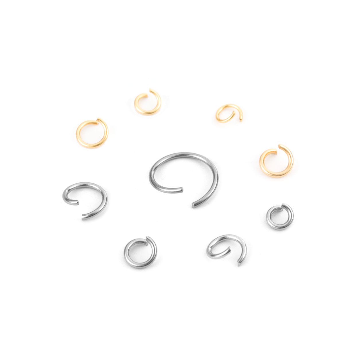 100-200 قطعة/الوحدة الفولاذ ال - مراجعة Jump Ring Assorted وسعره