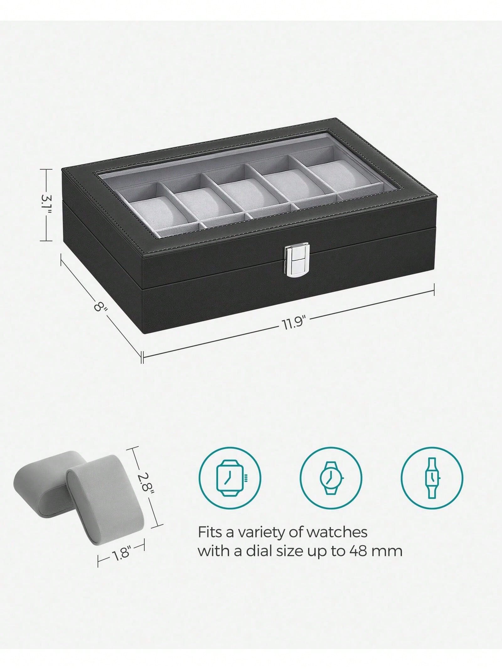 صندوق ساعات بـ 12 فتحة قابل لل - مراجعة Jewelry Making Organizer Box وسعره