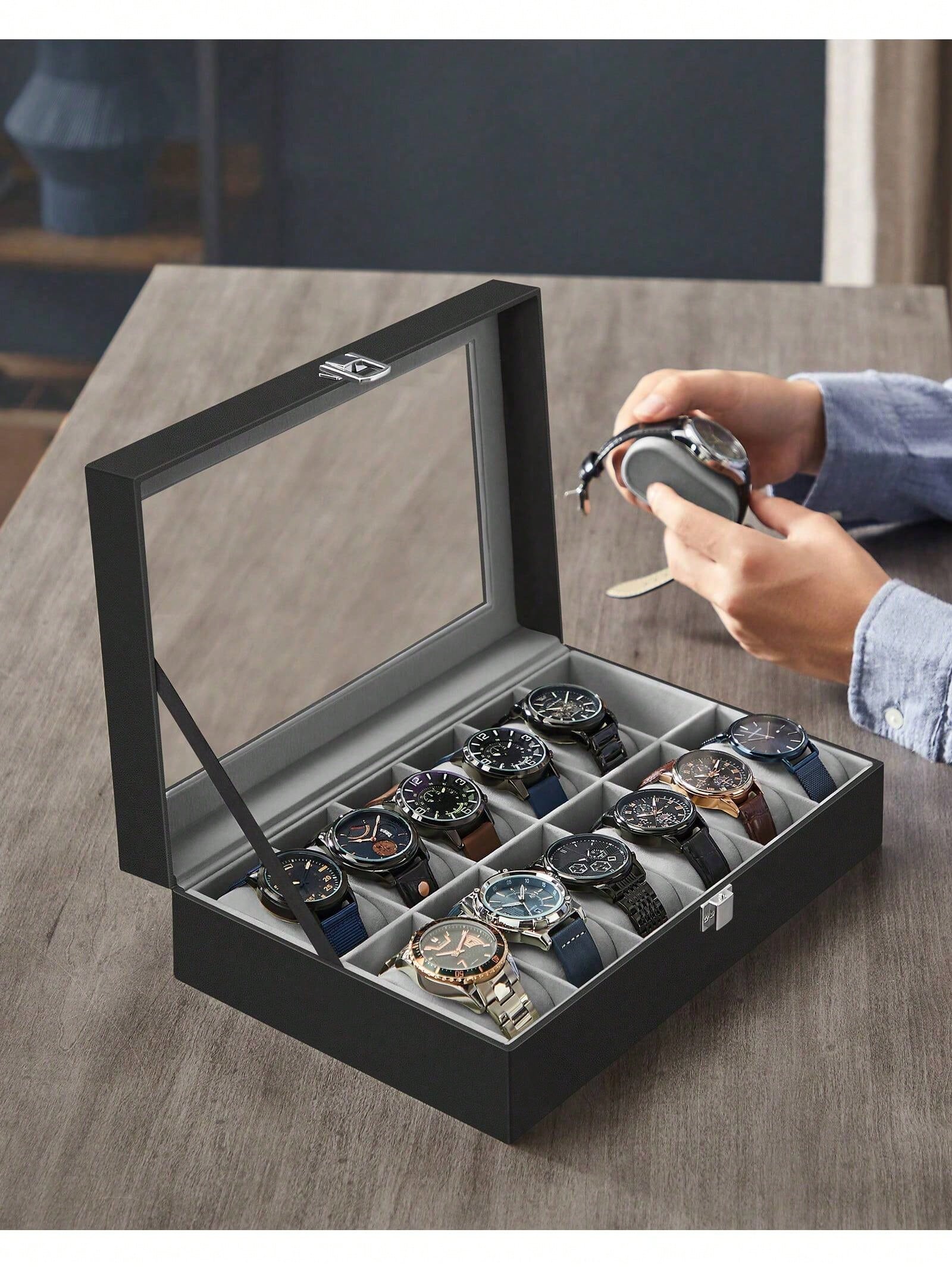 صندوق ساعات بـ 12 فتحة قابل لل - مراجعة Jewelry Making Organizer Box وسعره