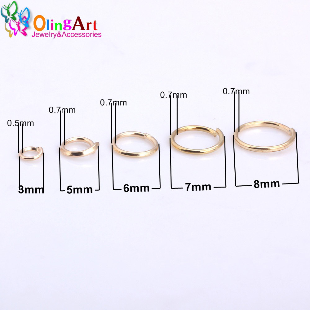 حلقات ذهبية مطلية من OlingArt  - مراجعة Jump Ring Assorted وسعره