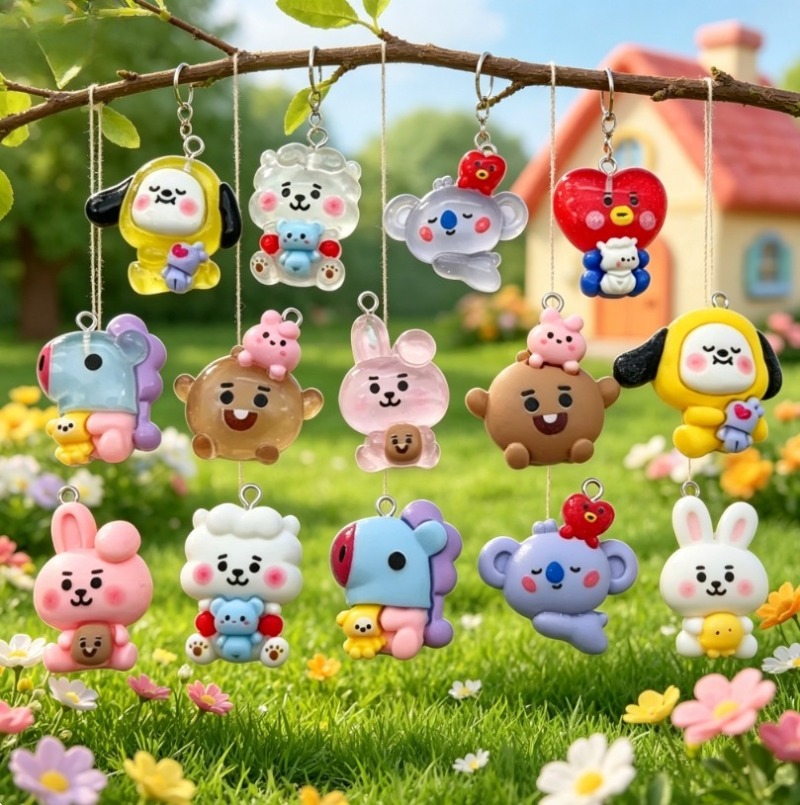 7 قطع من إكسسوارات BT21 الكرتو - مراجعة Jewelry Making Parts وسعره