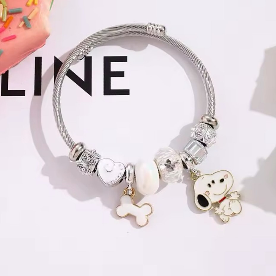 سوار خرز بتصميم قلب عظمي لشخصي - مراجعة Jewelry Making Parts وسعره