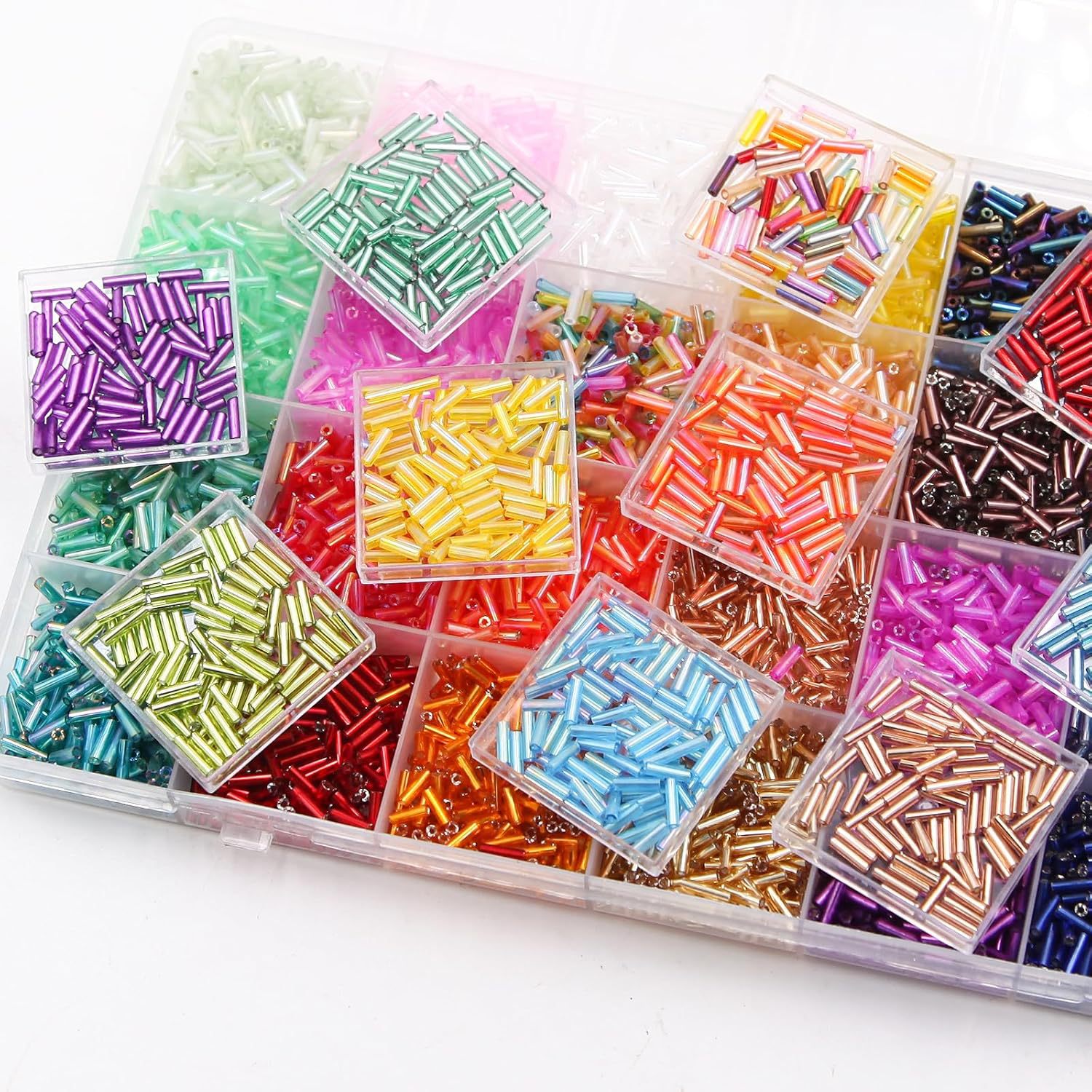 حوالي 6720 قطعة/صندوق من الخرز - مراجعة Jewelry Making Organizer Box وسعره