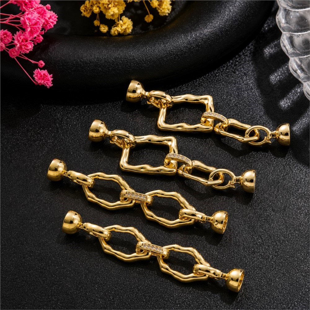 قطعة واحدة من مشبك بيضاوي غير  - مراجعة Jewelry Making Gold وسعره