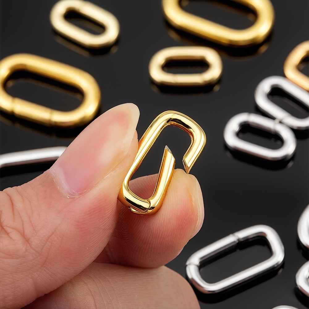 قطعتان من مشابك قلادة بيضاوية  - مراجعة Jewelry Making Gold وسعره