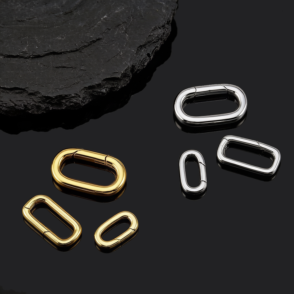 قطعتان من مشابك قلادة بيضاوية  - مراجعة Jewelry Making Gold وسعره